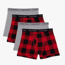 Calvin Klein Boys' Boxer Brief Four pack Cotton and Spandex S