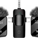 3-in-1 Mini Wireless Lavalier Microphone for iPhone, Android & Camera - Ideal for Vlogging, Content Creation & Video Recording with AI Noise Reduction, 328ft Range & 20H Battery Life
