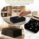 DOITOOL Black Velvet Ring Organizer Foams, 5 Pack Jewelry Box Foams Inserts for Earrings, Sponge Holder Pad, Storage Showcase Display Tray for Jewelry Showcase, Storage Display (11x7in)