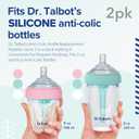 Dr. Talbot's Silicone Anti-Colic Bottle Replacement Nipples - Anti Colic Baby Bottle - Feeding Supplies for Newborn - (2-Pack) Medium Flow Soft Flex Replacement Nipples - 3+ Months
