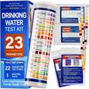 23-in-1 Home Drinking Water Testing Kit - 155 Strips,Tap and Well Water Test Kit for Hardness, Lead, Iron, Copper, Chlorine, Fluoride