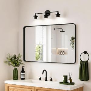 Koonmi 30x48 Inch Black Bathroom Mirror for Over Sink