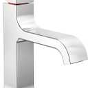 Delta Velum Chrome Bathroom Faucet 1 Hole, Single Hole Bathroom Sink Faucet for Vanity, Metal Push-Pop Drain Assembly, Chrome 539-MPU-DST