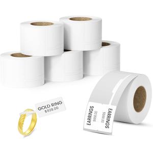CLABEL 1.18"x2.76" Direct Thermal Labels, White Thermal Printer Labels for Barcode, Self-Adhesive Address Shipping Thermal Label Stickers-6 Roll,600 Labels