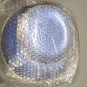 Rubtlamp 60Pcs Clear Blue Plastic Plates, Hammered Blue Plates, Clear Fancy Disposable Plates With Gold Rim Include 30 Dessert Plates, 30 Dinner Plates for Party