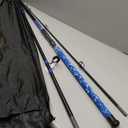 Fiblink Surf Rod,Portable Travel Fishing Rod,Spinning Carbon Fiber Rod 12ft | 12ft 3 Piece Surf Fishing Rod,Carbon Fiber Blanks,Stainless Steel Guides with Ceramic Inserts,Blue Camouflage Handle