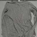 Women's Merino Wool Blend Shirts Long Sleeve Tops Crew Neck Fitted Basic Tee Cozy Embrace Collection (Gray, M)