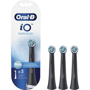 Oral-B iO Series Ultimate Clean Electric Toothbrush Replacement Brush Heads for an Oral-B Electric Toothbrush, 3 count, Black