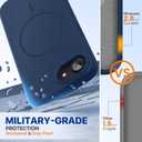 Miracase Magnetic for iPhone 17e Case & iPhone 16e Case, [Soft Anti-Scratch Microfiber Lining], Compatible with MagSafe, Silicone Shockproof Protection Phone Case for iPhone 17e/16e, Dark Blue