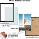 JCJMY 19x25 Picture Frame with 16x22 Mat Set of 3, Display Photo 16x22 with Mat or 19 x 25 Without Mat, Wall Hanging Large 19 by 25 Poster Frame with Plexiglass, 3 Pack, Black