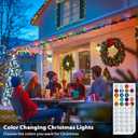 JMEXSUSS Smart Color Changing Christmas Lights, 173ft 500 LED RGB Christmas String Lights with Remote & APP, Waterproof Christmas Tree Lights for Indoor Outdoor Xmas Tree Party House Decoration