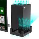 PlusAcc Wall Mount for Xbox Series X - Hanging Wall Stand Shelf Holder for Xbox X Gaming Console, Vertical Bracket Accessories with Cooling Ventilation Design, Open Port Access (Black)