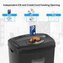 Paper Shredder for HomeShred 12 Sheet Cross Cut,5.55-Gallon Basket, P-4 Security,Shred Paper/Cards/CDs/Staples/Clips - Jam Proof System for Home Office