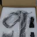 10X Large Rectangle Magnifying Glass with Light and stand, 5*3 Inch Real Glass 5 Color Modes Stepless Dimmable Arm Swing LED Floor Lamp, 3in1 Lighted Magnifier for Reading Painting Craft Close Work