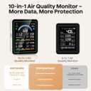 Air Quality Monitor Indoor, 10 in 1 Portable Smartair Quality Tester for CO2 | CO | TVOC | HCHO | Temp | AQI | PM0.3-1 Detection Suitable for Home, Cars, Plants, Pets and Hotels