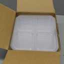 8 Pack Wheat Straw Snack Containers, 4-Compartment Reusable Bento Box with Lids - BPA-Free, Stackable Meal Prep Food Storage for Work, Travel, Home and On-the-Go