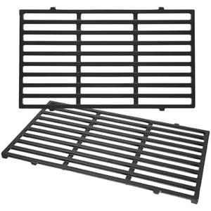 Rushare 7637 Grill Grates Replacement Parts for Weber Spirit I & Spirit II 200 Series (Front-Mounted Control), Weber Spirit 2 Grill Parts, Cast Iron GS4 Grill Parts, 17.5 x 10.2 Inch, 1 Pack