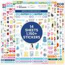 bloom daily planners Monthly Celebrations Planner Stickers for Calendar Decorating, Planning, Scrapbooking - Holiday, Seasonal, & General Events (14 Sheets, 1,100+ Stickers per Pack) (Bright)
