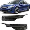 WFLNHB 2PCS Front Bumper Fog Light Cover Grilles Replacement for Honda Accord 2016-2017 Fog Light Bezels Driver and Passenger Side