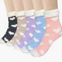Loritta 10 Pairs Womens Fuzzy Socks Winter Warm Cozy Fluffy Super Soft Slipper Socks
