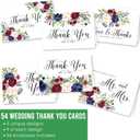 2 x Hadley Designs Wedding Thank You Cards with Envelopes -54 Floral Thank You Cards Wedding with Envelopes, ThankYou Notes from the New Mr and Mrs Card for Gifts, Bridal Party & Guests, Bridal Shower