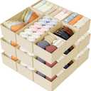 DIMJ Drawer Organizer Clothes Storage - 18 Pack Baby Dresser Organizer for Nursery, Foldable Drawer Dividers for Bedroom Closet Organization, Fabric Storage Bins for Socks, Underwears, Bras