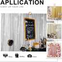 Hahuho Silver Sequin Backdrop Curtain, 4PCS 2FTx8FT Glitter Backdrop Curtain for Parties, Christmas, Wedding, Party Decoration4 Panels, 2FT x 8FT, Silver