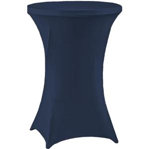 meioro Cocktail Table Covers Navy, 32x43 Inch Highboy Spandex Fitted Tablecloth for Round Tables, Stretch Square Corners High Top Cocktail Table Cover for Party Bar Wedding Birthday Banquet Outdoor