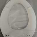 Centoco Elongated Toilet Seat Soft Close, Closed Front with Cover, Molded Wood, Made in the USA, 900SC-001, White