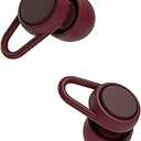 Hears Plus Ear Plugs for Noise Reduction - Patented Reusable Concert Earplugs, 25dB SNR Sound Reduction, Hypoallergenic for Musicians, Motorcycle and Sleeping with 4 tip Sizes - Burgundy Breeze