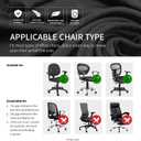 Super Stretchable Split Office Chair Seat Covers & Armrest Covers - Universal Spandex Computer Chair Slipcover - 180GSM Rotating Backrest Coverings Cushion Protectors for Dogs, Cats, Pets (Mocha)