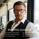 Reading Glasses for Women Men, Stylish Small Square Blue Light Blocking Readers for Women Men,Cheaters