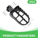 2 PCS Dirt Bike Foot Pegs, Heavy Duty Bike Foot Pegs Assembly Kit, Motorcycle Footpegs Pedals for 50cc 70cc 110cc 125cc PW50 PW80 TW200, Compatible with Yamaha HNDA Sunl (Black)