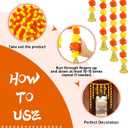 Daifunli 5ft Marigold Garland for Diwali Decoration Pooja Decoration Items Indian Artificial Marigold Hanging Flowers Door Toran for Pooja Dia De Los Muertos Varalakshmi Day of The Dead
