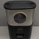 Voluas Automatic Cat Feeder for Two Cats, Double Pet Feeder with 2 Stainless Steel Bowls,6L Timed Cat Feeders with Memory Function (Black Transparent)