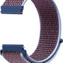 18mm Nylon Sport Quick Release Watch Bands Compatible with Garmin Venu 4 41mm/3S 41mm/Venu 2S/Vivoactive 4S/Vivomove 3S/Active S/Forerunner 265S(42mm)/255S/Fossil Women's Gen 6 42mm/5E 42mm Women Men (Lilac Purple)