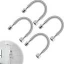 Faucet Supply Lines Extension, 12 Inch, Braided Nylon Extension Hose 3/8" Male to Female Faucet for Bathroom Kitchen - 4 Pack