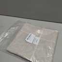 vctops Rustic Lattice Cotton Linen Decorative Throw Pillow Cover Embroidery Square Cushion Cover Pillowcase for Sofa Bedroom Couch (Plaid Coffee, 18"x18")