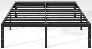 Metal Bed Frame,Twin Size Bed Frame with Storage Space,Heavy Duty Sturdy Mattress Foundation,Easy Assembly,No Box Spring Needed, Black,18 Inch,Twin 