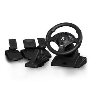 NBCP PC Steering Wheel with 6-Speed H-Pattern Shifter and Linear Pedal
Hall Effect Linear Steering,270°/450°/900°USB Sim Racing Wheel,11.02"/28CM,Tilt-Adjustable,Vibration Feedback for PC/PS3/ETS2