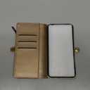 Defencase Compatible with iPhone 16 Plus Case Wallet with RFID Blocking Card Holder for Women Men, PU Leather Magnetic Snap Flip Zipper Strap Wallet Phone Case for iPhone 16 Plus 6.7", Desert Titanium