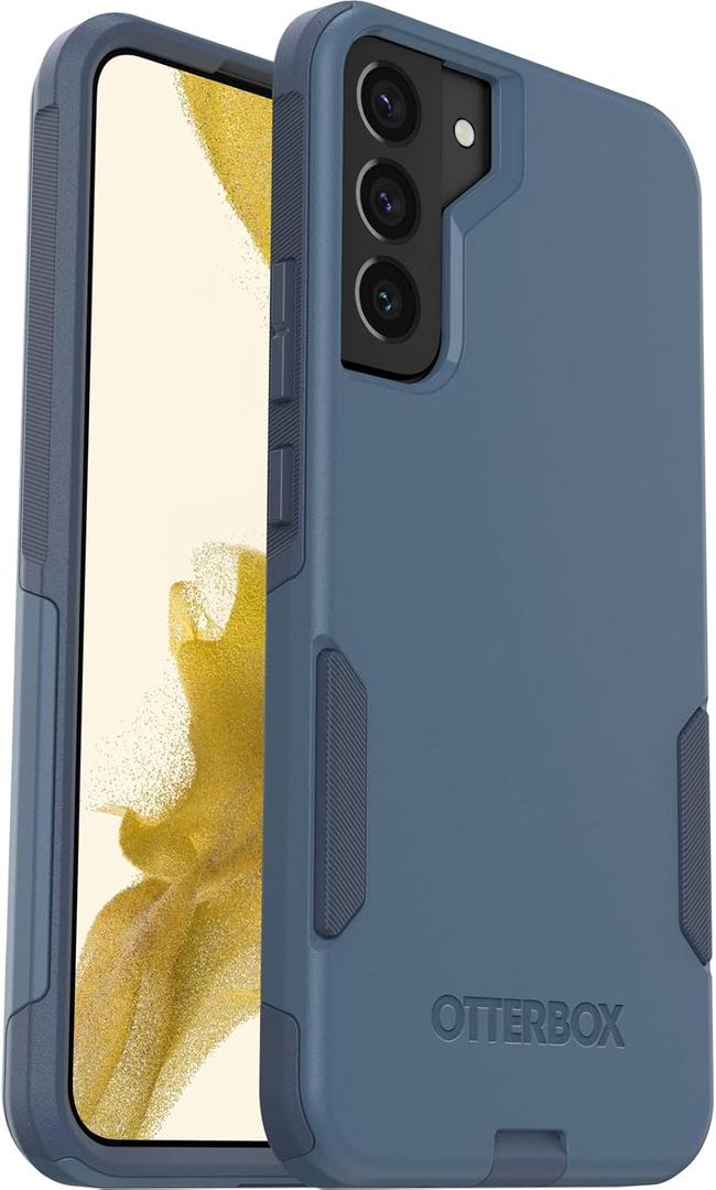 OtterBox Galaxy S22+ Commuter Series Case - Rock Skip Way, Slim & Tough, Pocket-Friendly, with Port Protection Blue