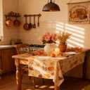 2 x Thanksgiving Fall Table Runner Pumpkins Maple Leaf Fall Runner for Table Seasonal Holiday Autumn Thanksgiving Decoration 13x48 Inch