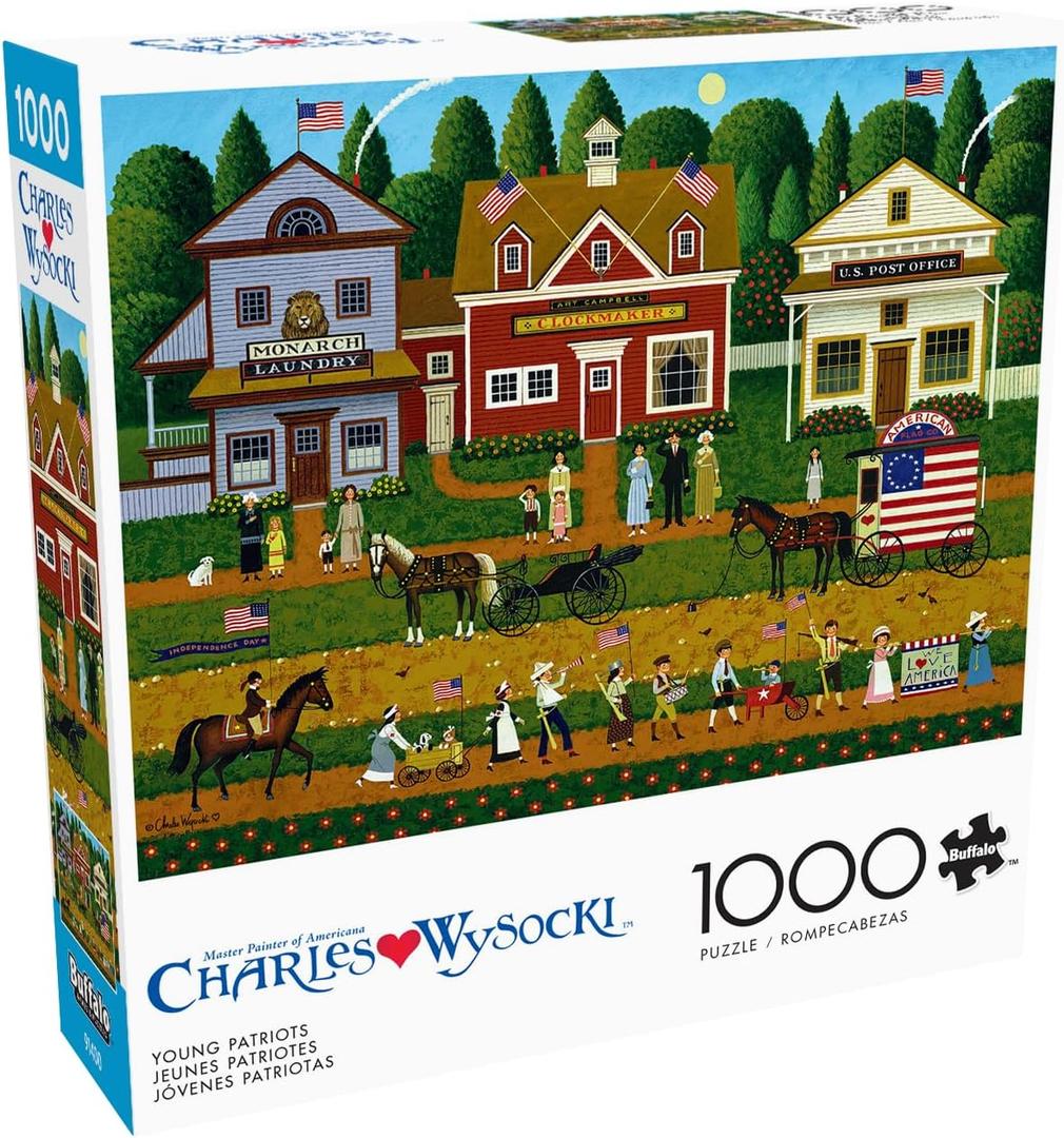 Buffalo Games - Charles Wysocki - Young Patriots - 1000 Piece Puzzle - Challenging Puzzle Perfect for Game Nights - Finished Size is 26.75 x 19.75