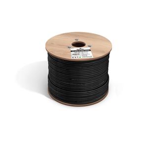 fast Cat. Cat5e Outdoor, 1000ft, Waterproof Direct Burial Rated CMX, Black 24AWG Solid Bare Copper, 350MHz, PoE+, UL Listed, Unshielded UTP, Bulk Ethernet Cable (Cat5e 1000ft)