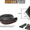 Car Rear Spoiler Roof Lip Kit, Carbon Fiber 3D Rubber Trunk Spoiler Trim Strip Cool Car Decoration, Universal Punch-Free Vehicle Exterior Accessory Sticker (Carbon Fiber Black)