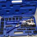 Orion Motor Tech Hydraulic Flaring Tool Kit, Universal Brake Flaring Tool Set with Tubing Cutter, 45 Single& Double Flaring Tool Kit with Deburring Tool, Brake Line Flaring Tool for ISO Bubble Flare