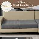 Couch Cushion Covers for Sectional Sofa, Wear Resistant Individual Stretch Seat Sofa Slipcovers for Sofa Cushion Protector Washable Elastic Seat Cover for Pets (Dark Gray, 2 Seat Covers S)