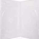 10 Super Clear Double 2-Disc DVD Cases in 14mm Standard Thickness with Clear Wraparound Sleeve (10-Pack)