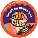 Crazy Cups Flavored Coffee for Keurig K-Cup Machines, Death by Chocolate, Hot or Iced Coffee, 22 Single Serve, Recyclable Pods